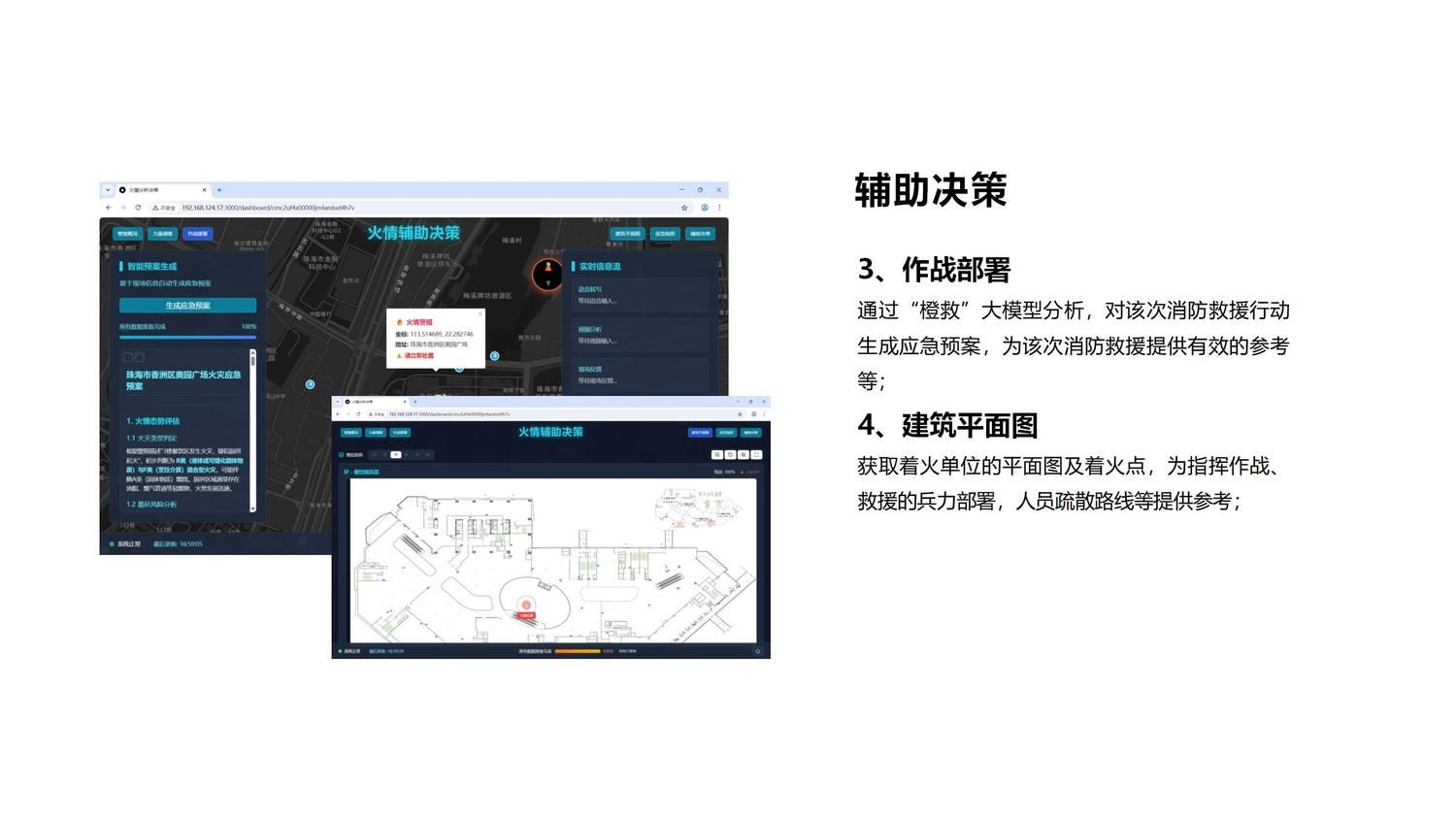 作战部署与建筑平面图